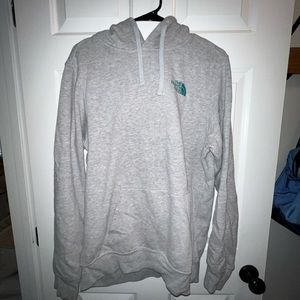 Men’s grey North Face hoodie